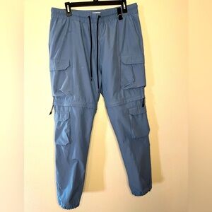PacSun Men’s blue zip-off cargos. Size L